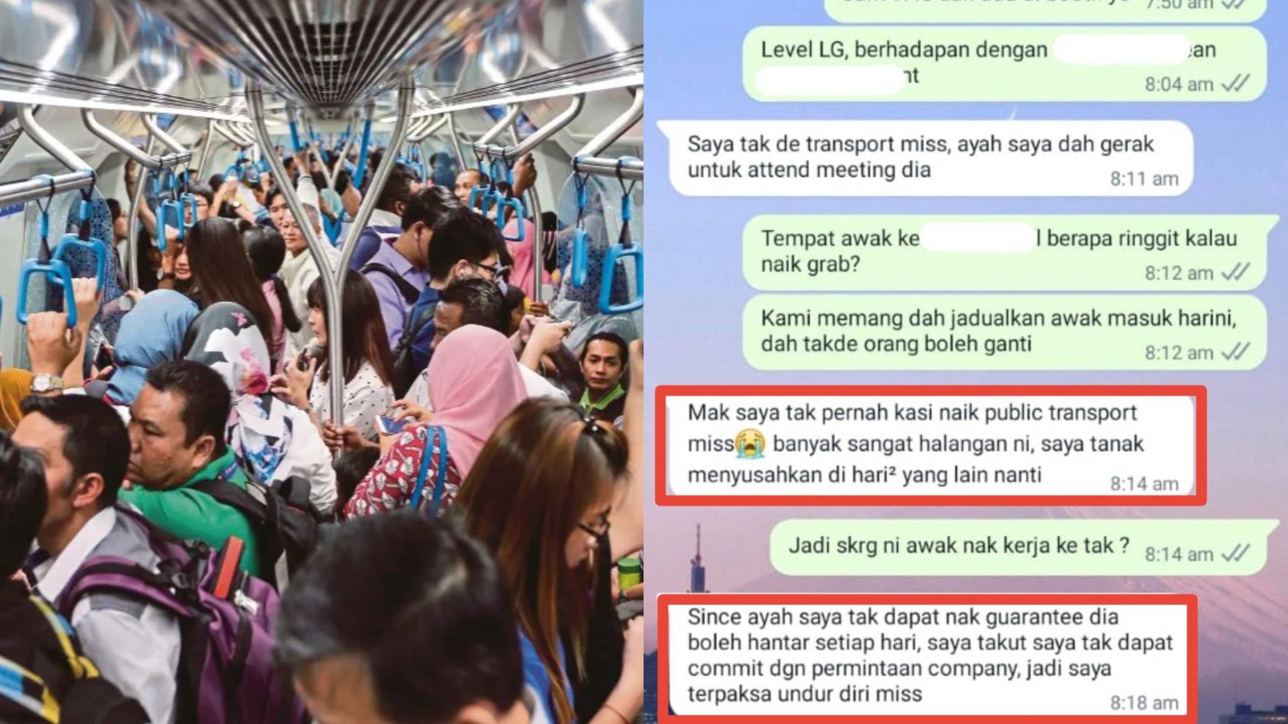 Pekerja Ini Terpaksa Berhenti Kerja Kerana Ibu Tidak Beri Keizinan Naik Pengangkutan Awam