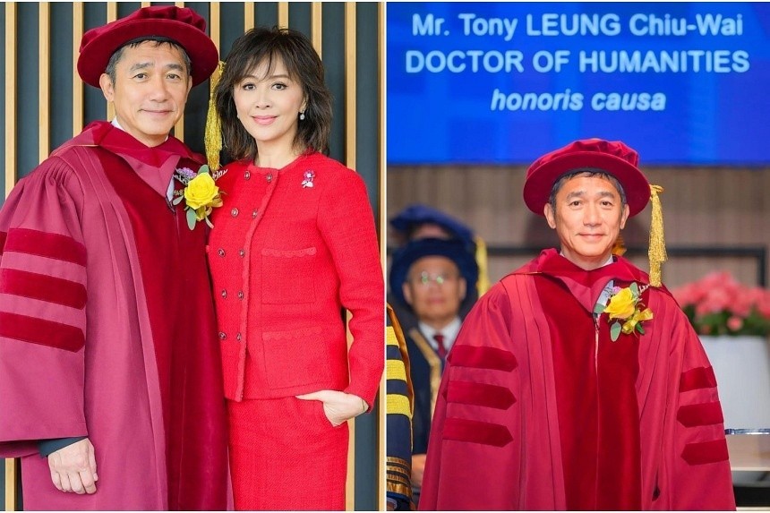 Tony Leung receives honorary doctorates from HK Uni